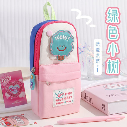Large-Capacity Pencil Case, High-Quality Appearance, Stationery Bag for Male and Female Students, Junior High School Portable Backpack Pencil Case, Kapibara Ins Style