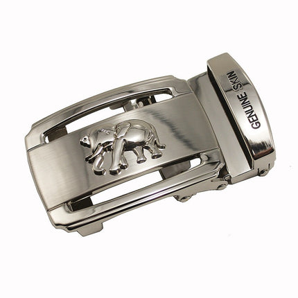 Men's toothless belt buckle pants head no hole toothless elephant alloy belt head 3.8 suitable for Thailand belt