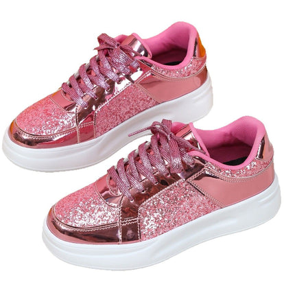 Spring and Autumn Fashionable Glitt Platform Board Shoes Increased Breathable Casual sneaker Couple's Outdoor Trendy Shoes