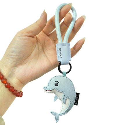 New Shark Cartoon Cute Pet Leather Toy Bag Hanging Accessories Car Fashion Car Bag Keychain