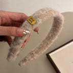5#Light coffee min plush headband