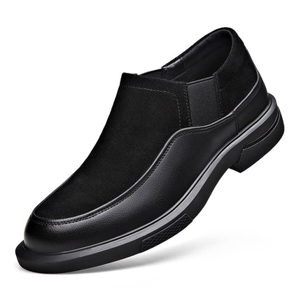 Men's Autumn and Winter New Reflex Leather Shoes Casual Lazy One-Step Men's Leather Shoes Soft-Sole Trendy All-Match Men's Shoes