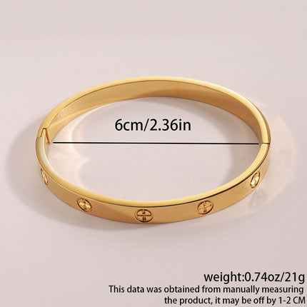 Cross-Border Popular Stainless Steel Cross Nail Bracelet for Women, Fashionable and High-End, New Versatile Light Luxury Style Non-Fading Bracelet