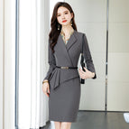 9088 gray dress / L
