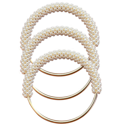 High-End Pearl Handle Bag Accessories Woven Handle Ring Pearl Iron Ring Ring Handmade Bag Handle Ring Handle
