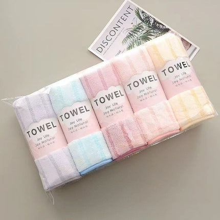 Striped Towel Manufacturer Wholesale Warp Knitted Coral Velvet 35*75cm Hand Towel Absorbent Adult Souvenir Gift