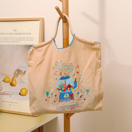 New Canvas Bag Embroidered Shopping Bag Tote Bag Large Capacity Bag Women's Handbag Crossbody Bag