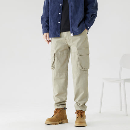 Multi-Pocket Overalls Boys Spring and Autumn Mountain Camping Thin Loose Casual Pants Men's Summer Overalls