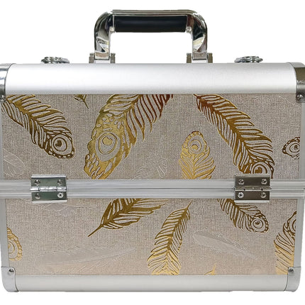Manufacturer's Ready-Made Wholesale and Retail Professional Makeup Box, Beauty and Manicure Box, Double-Layer Large-Capacity Portable Makeup Box