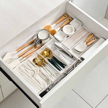 Built-in Partition Telescopic Cosmetic Lipstick Classification Dressing Table Deep Cabinet Partition Dormitory Drawer Inner Partition Storage Box