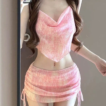 Swimsuit 2025 New Sexy Skirt Bikini Split Three-piece Blouse Slimming Holiday Beach Spa