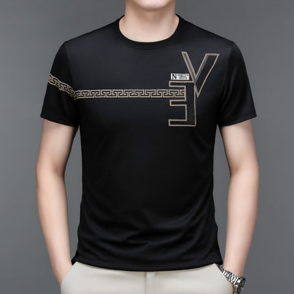 Mingdi Mouse Men's Summer New Korean Printed Men's T-shirt Fashion Trend Round Neck Men's Short Sleeve T-shirt Top