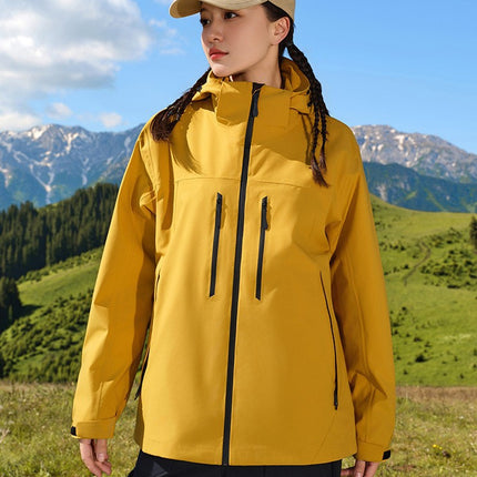 Full Hot Air 2025 New Couple Travel Camping Jacket Men's Single Piece Couple Outdoor Waterproof Jacket Jacket