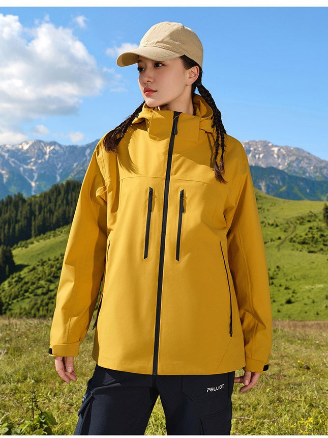 Full Hot Air 2025 New Couple Travel Camping Jacket Men's Single Piece Couple Outdoor Waterproof Jacket Jacket