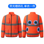 [four holes] air conditioning suit (fluorescent orange) [accessories not included] / Xl（170-175cm/ 60-70kg