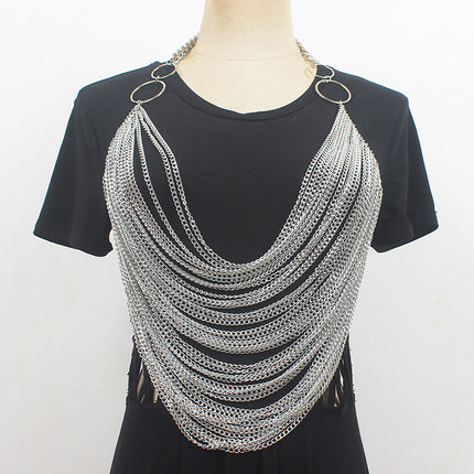Sexy Chest Chain Sexy Underwear Body Chain Women's Perspective Metal Bra Clavicle Necklace