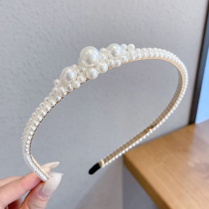 European and American Imitation Pearl Hair Band French Retro Hair Stamp Summer High-end Headband Women's New Super Fairy Hair Accessories
