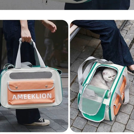 Cat Bag Outgoing Portable Cat Dog Backpack Cat Cage Breathable Crossbody Portable Cat Bag Large Capacity Pet Bag