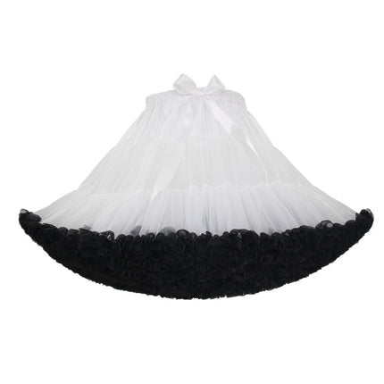 Adult Petticoat Daily Style Ultra-Puffy Nylon Lolita Cloud Petticoat Seamless Marshmallow Violent Puffy Skirt