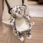 30cm / White leopard print leopard satchel