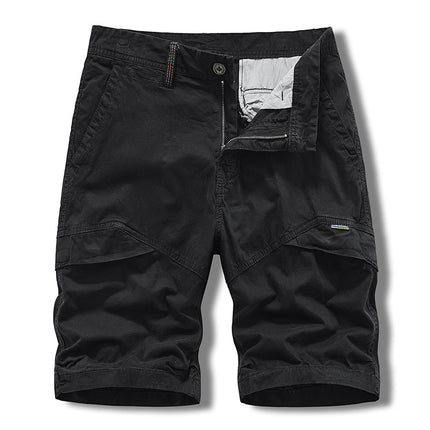 Multi-Pocket Crane Shorts Summer Men's Mountain Camping Solid Color Casual Pants Running Sports Men's Pants