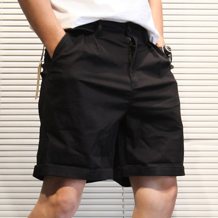 Japanese Retro Tooling Shorts Summer Men's Washed Cotton Elastic Micro Elastic Comfortable Sports Tooling Shorts Shorts