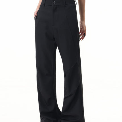 American-Style High-End Pleated Flared Floor-Length Casual Pants, Trendy Loose Versatile Slim-Fit Drape Dress Pants