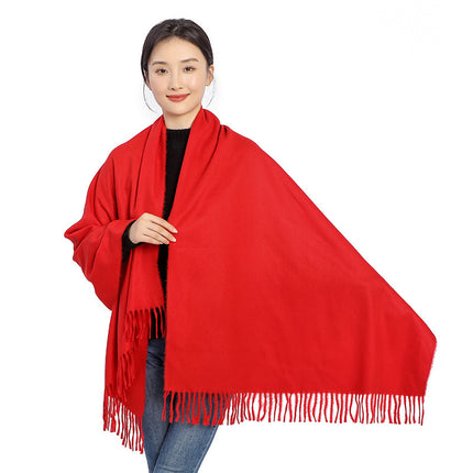 Custom annual celebration red scarf shawl autumn and winter cashmere Chinese red scarf gift scarf custom logo
