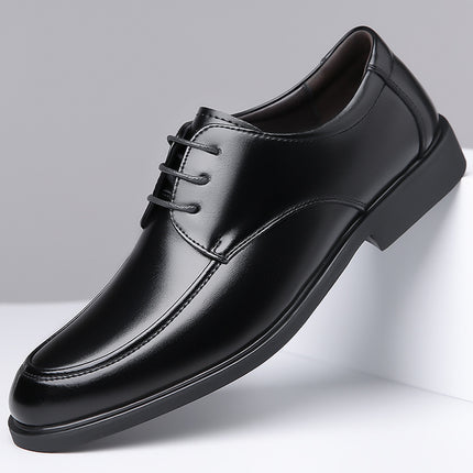 Non-Slip Men's Shoes, New Autumn Style, British Style Black Men's Leather Shoes, Business Formal Pointed-Toe Suit Shoes, Breathable Men's Shoes