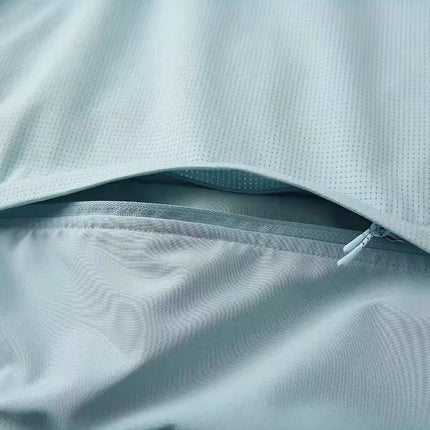Autumn Men's Sports Breathable Jacket Back Mesh Structure Comfortable Moisture Permeable Self-storage Loose Casual Jacket