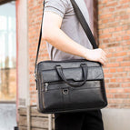Black horizontal large handbag