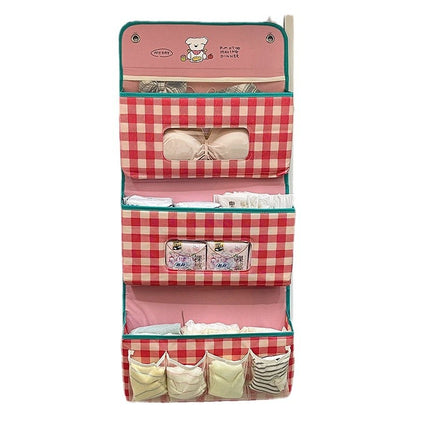 High-value Fabric Storage Hanging Bag Household Dormitory Wardrobe Bedside Large Capacity Multi-layer Storage Bag Hanging Storage Bag
