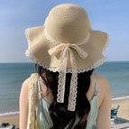 Lace edge style beige / M (56-58cm), casualeasiest for match