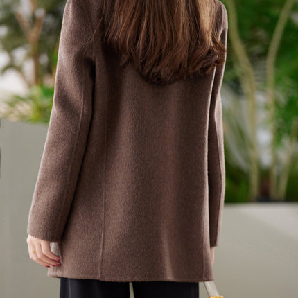 Yak Wool Coat Blazer for Women, Autumn and Winter New Style, Vintage Fashion, Casual Slimming Versatile Wool Coat