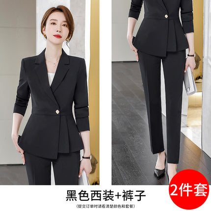 Black Suit suit Women's Fashion Temperament Workplace Suit Interview Dress Sales Jewelry Store Work Clothes Business Wear