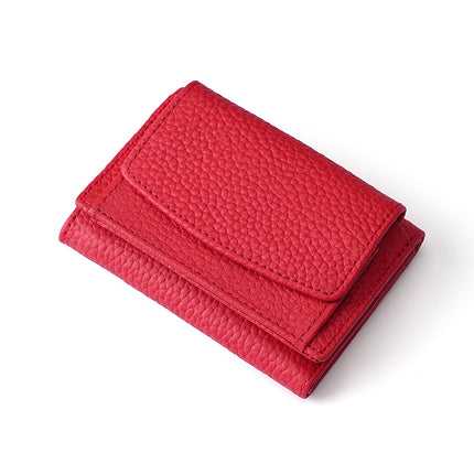 Japan Amazon Lotte Women's Genuine Leather Small Purse rfid Coin Bag Wallet Foreign Trade Mini Short Money Cloth