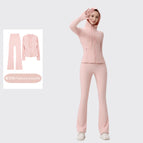 Hooded trumpet cherry blossom pink suit / 2/S