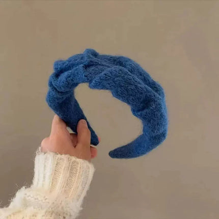Internet Red Square Explosions Contrast Braid Head Band Wide Edge Non-Slip High-Level Hair Band 2023 New Style Hair Card for Women
