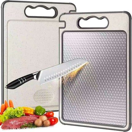 New in stock Amazon Explosions 3D Pattern Stainless Steel Cutting Board Titanium Cutting Board 304 Double-sided Cutting Board