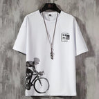 White [bicycle] short sleeve / M