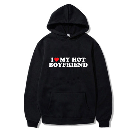 [Cross-border European Code] Divertente stampato I Love My Hot Hoodie
