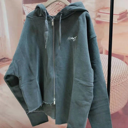 2022 cross-border new zipper hoodie Tian Zhengguo armyst non-standard cardigan sweater y2k coat for men and women