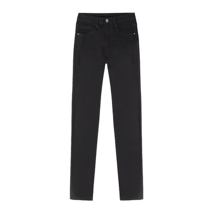Black Straight Leg Jeans Women's Fashion All-match New High Waist Slim-fit Slimming Narrow Design Sense Wide Leg Pants
