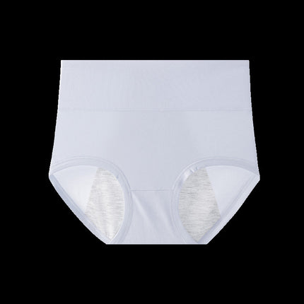 Cloud-Like Pure Cotton High-Waisted Tummy Control Breathable Women's Panties, Physiological Pants with Widened Leak-Proof Design, Pure Cotton Antibacterial Extended Crotch