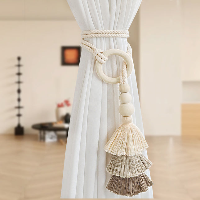 Cross-border Bohemian Strap Curtain Accessories Simple Curtain Buckle Tassel Decoration New Simple Home Accessories