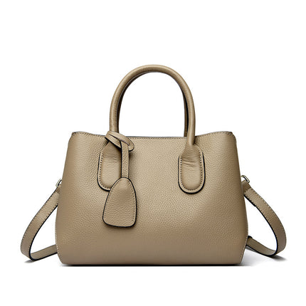 Genuine Leather Tote Bag High-end Large Capacity Women's Bag 2025 New Top Layer Cowhide Women's Bag Commuter Shoulder Crossbody Bag