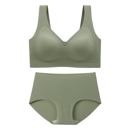 Cross-border chubby girl Traceless plus size Underwear Women's Large Chest Showcase Small Anti-sagging Comfortable Non-rims Thin Large Chest Bra