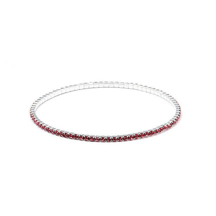 2.0mm Superfine Rhinestone Bracelet Stretch Bridal Bracelet Korean Style Single Row Flash Diamond Stretch Crystal Bracelet