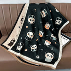 Cartoon cute bear black / 180x65cm imitation cashmere