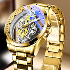520 [double-sided hollow] full gold steel